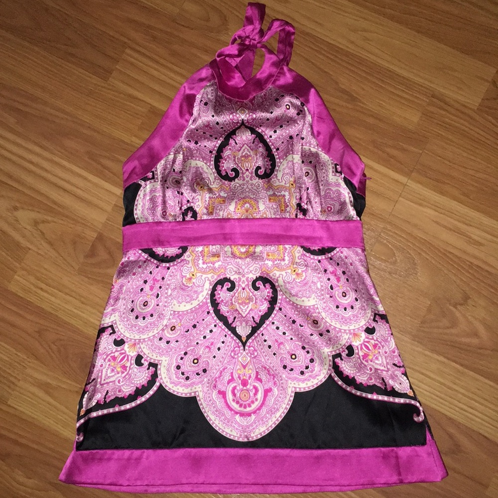 Magenta BEBE print top